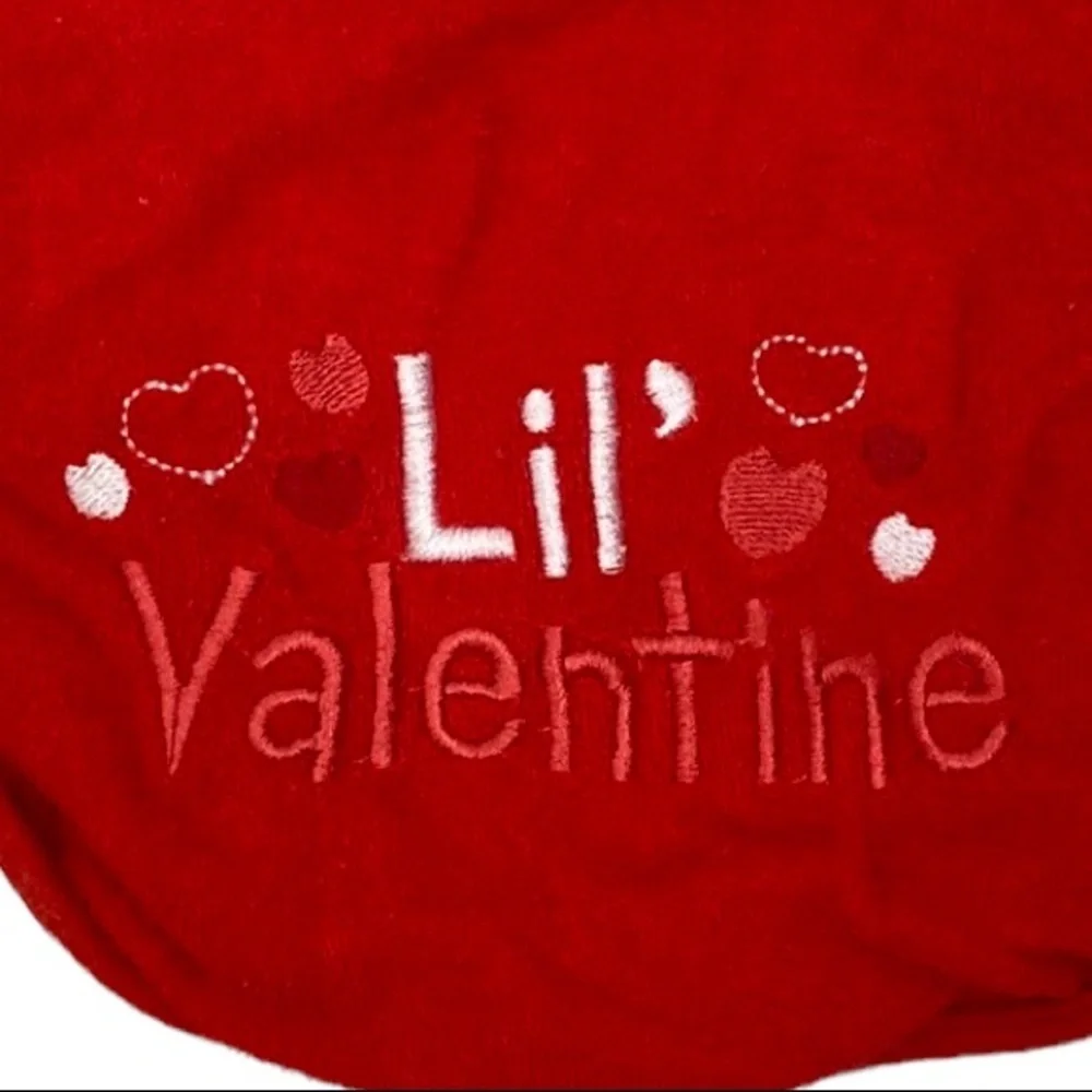 Neat Solutions Red Valentine’s Day Baby Bib “Lil’ Valentine” Hearts Cotton Blend